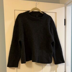 Quince Charcoal Crew Neck Sweater
